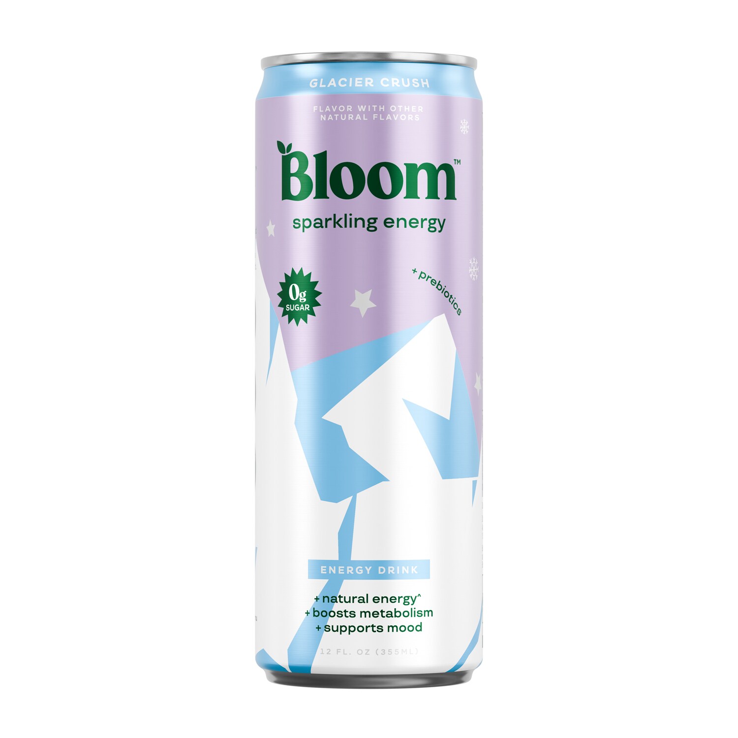 Bloom Sparkling Energy Drink, Glacier Crush, Can