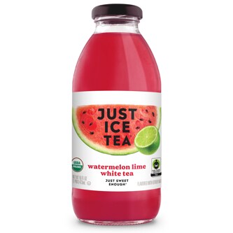 Just Ice Tea Organic Watermelon Lime White Tea, Glass Bottle