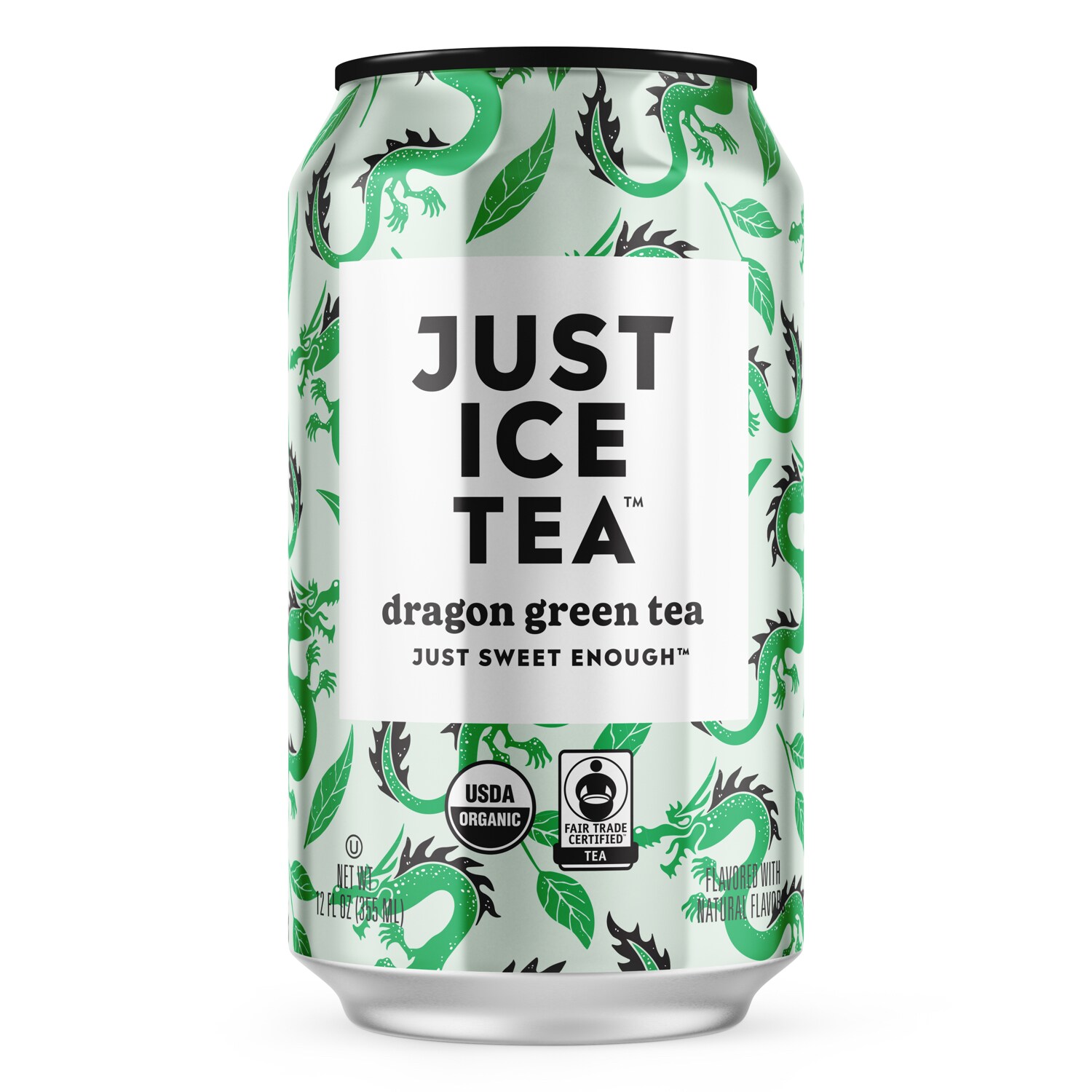 Just Ice Tea Organic Dragon Green Tea, Can