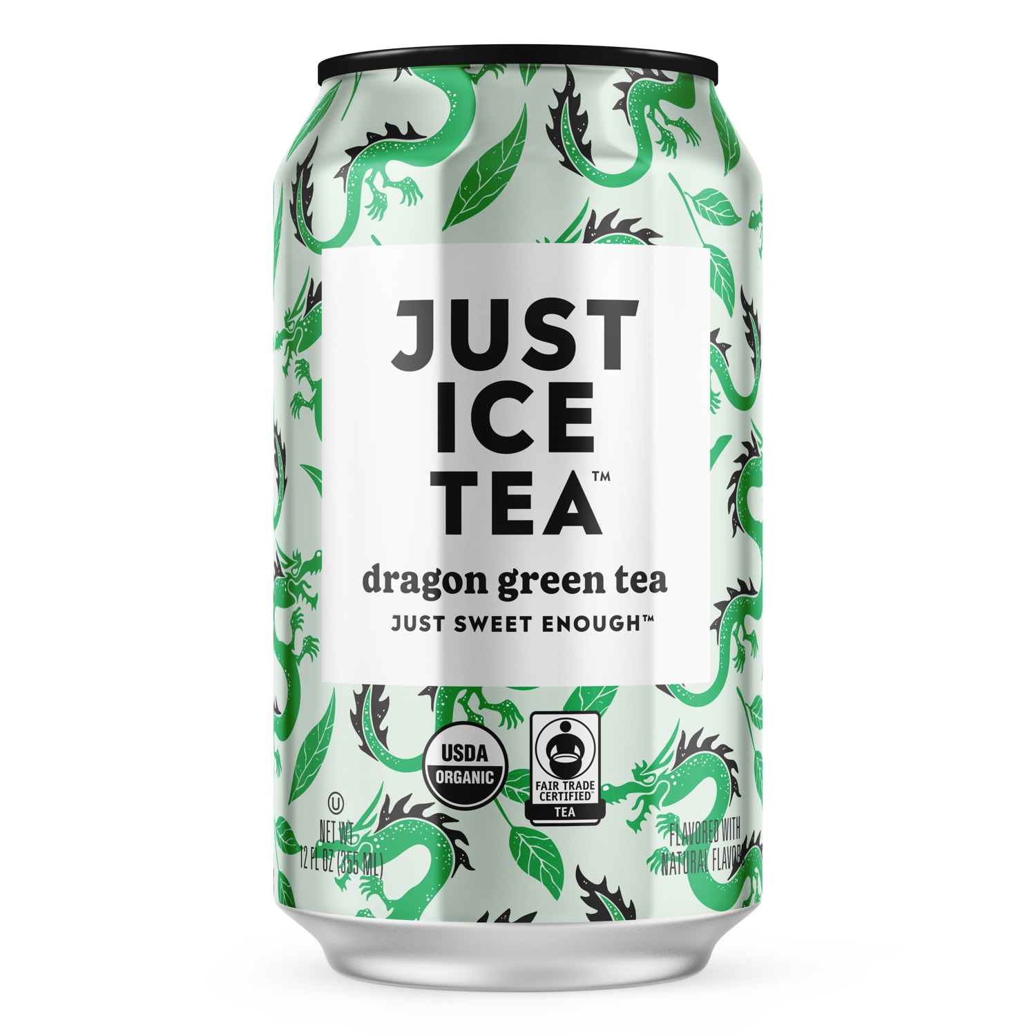 Just Ice Tea Organic Dragon Green Tea, Can
