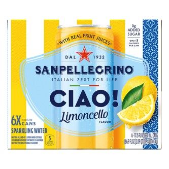 San Pellegrino Sparkling Water Ciao Limoncello, Cans