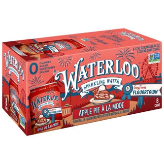Waterloo Sparkling Water, Apple Pie A La Mode, Cans