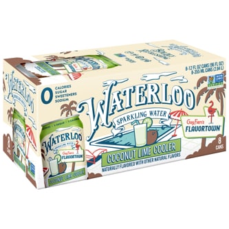 Waterloo Sparkling Water, Coconut Lime Cooler, Cans