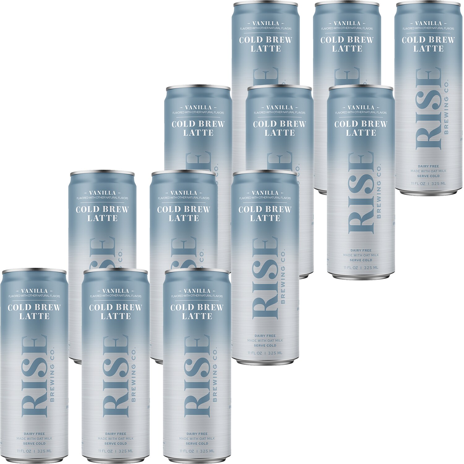 RISE Brewing Co. Nitro Cold Brew Coffee, Oat Milk Vanilla, Case