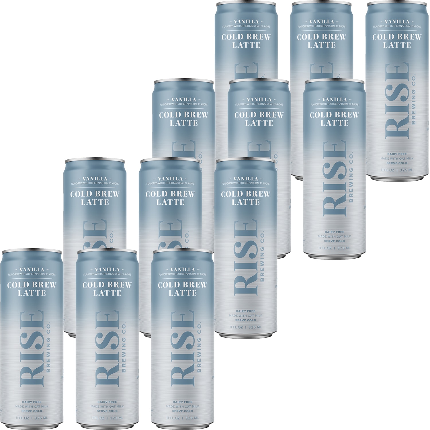 RISE Brewing Co. Nitro Cold Brew Coffee, Oat Milk Vanilla, Case