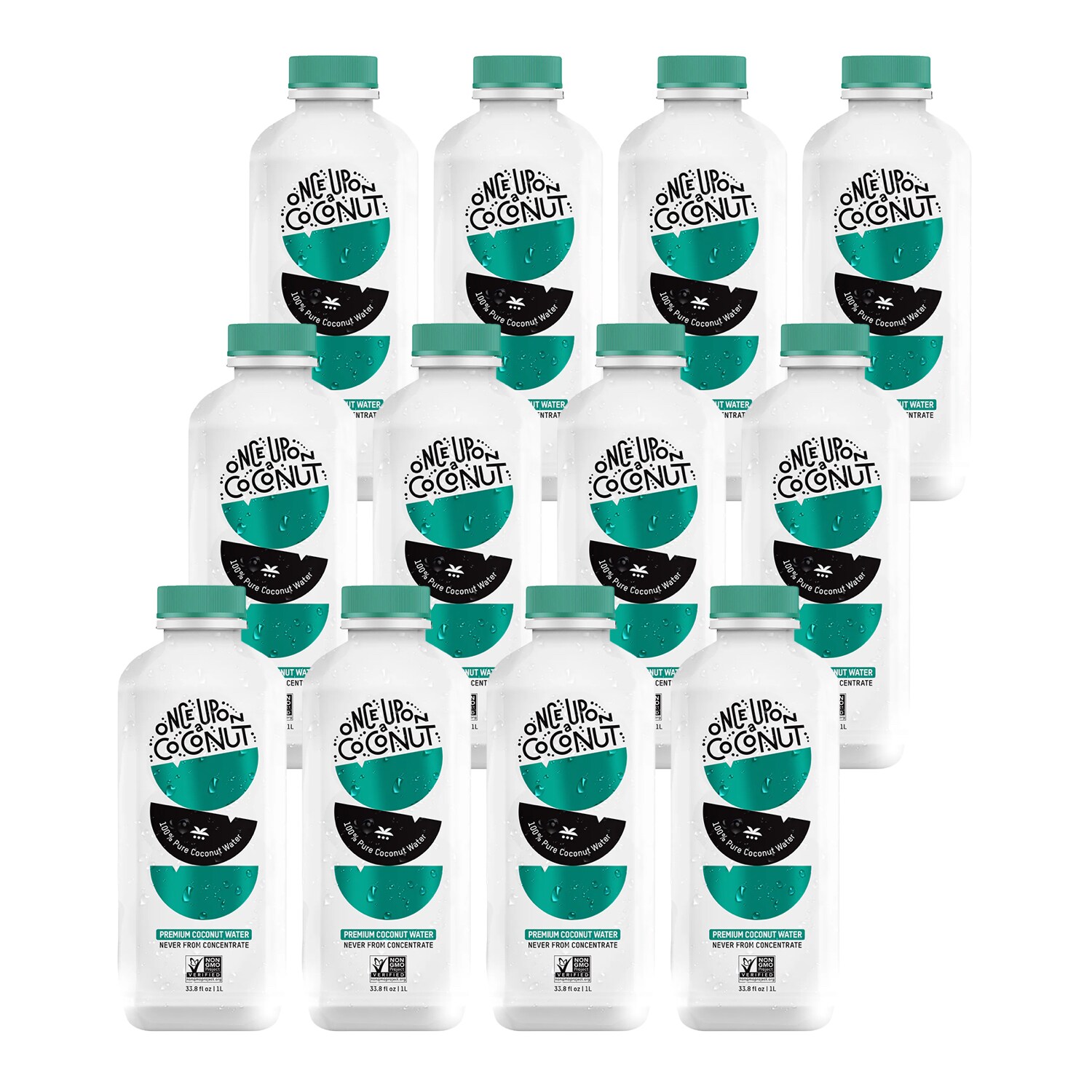 Once Upon a Coconut 100% Pure Coconut Water, Carton, Case