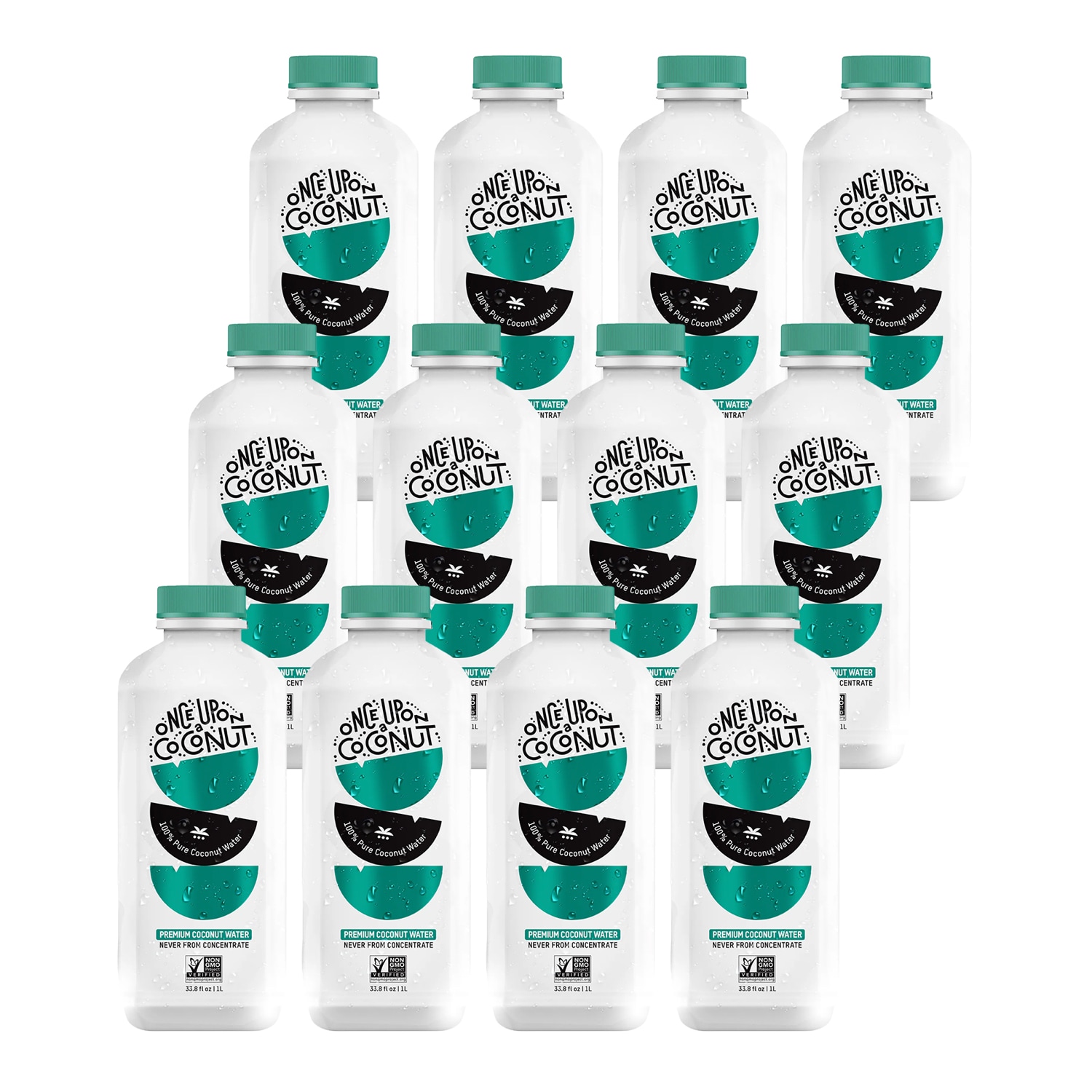 Once Upon a Coconut 100% Pure Coconut Water, Carton, Case