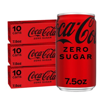 Coca-Cola Cola, Zero Sugar, Mini Cans, Case