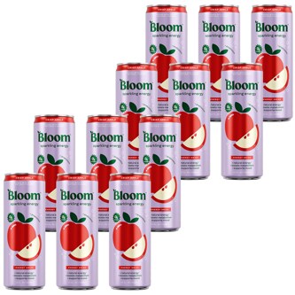Bloom Sparkling Energy Drink, Crisp Apple, Can, Case