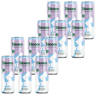 Bloom Sparkling Energy Drink, Glacier Crush, Can, Case