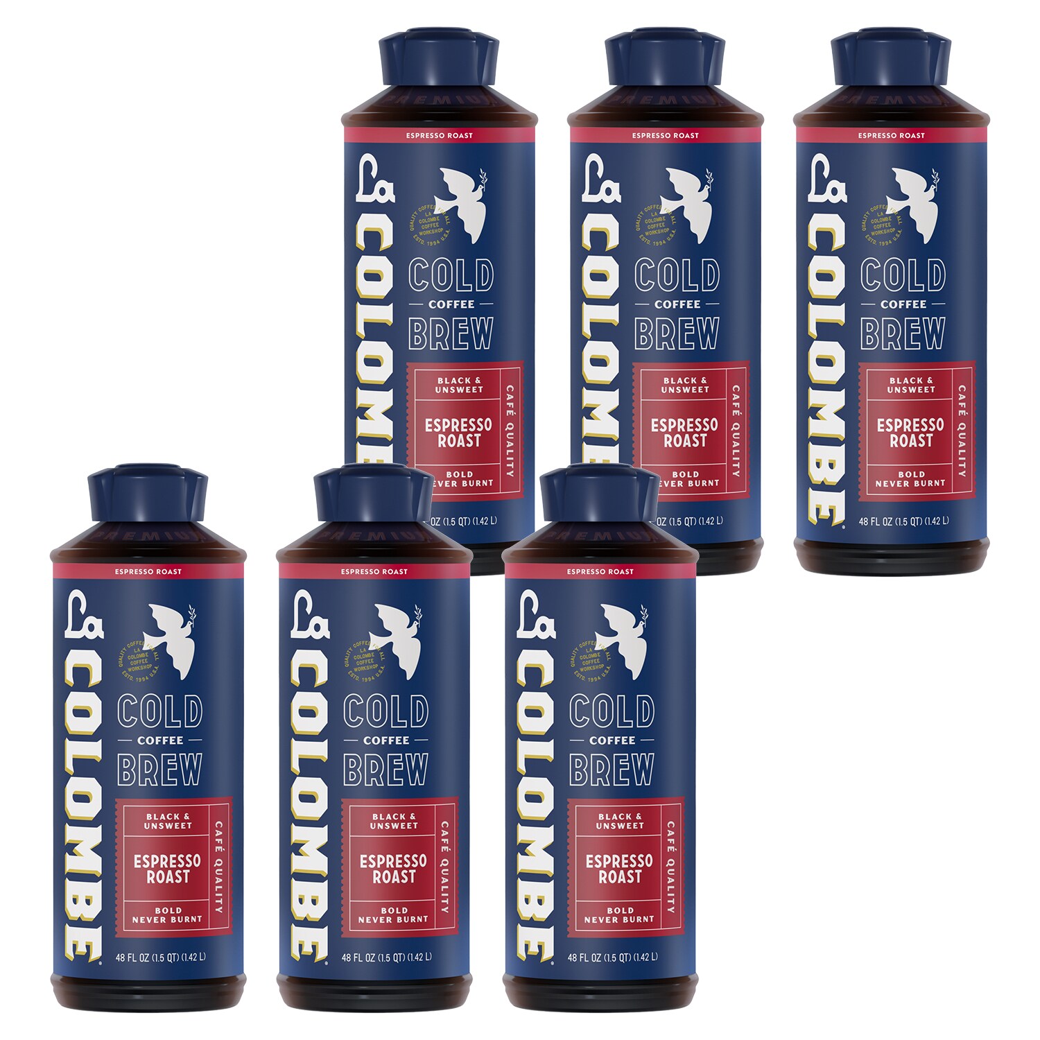 La Colombe Black & Unsweet Cold Brew, Espresso Roast, Case