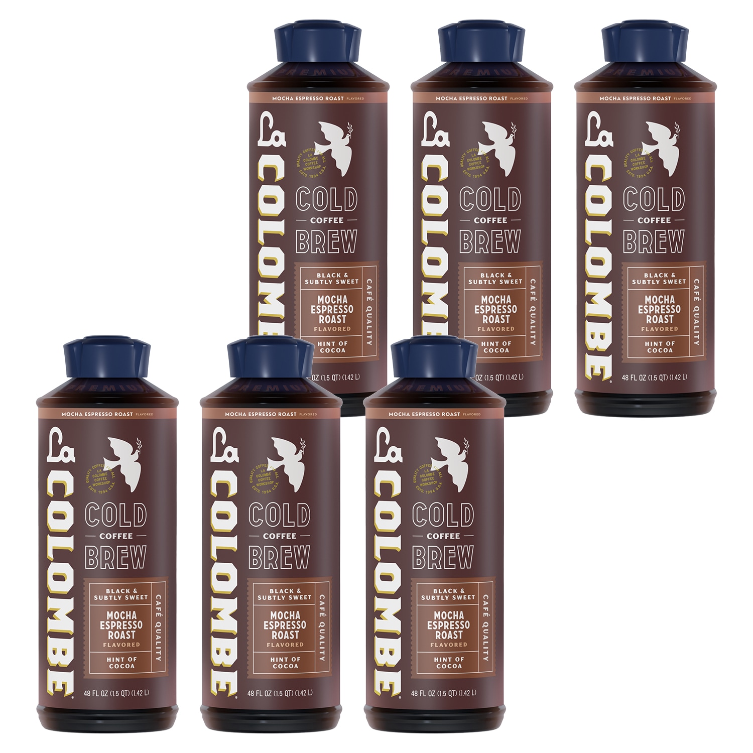 La Colombe Black & Unsweet Cold Brew, Mocha Espresso Roast, Case