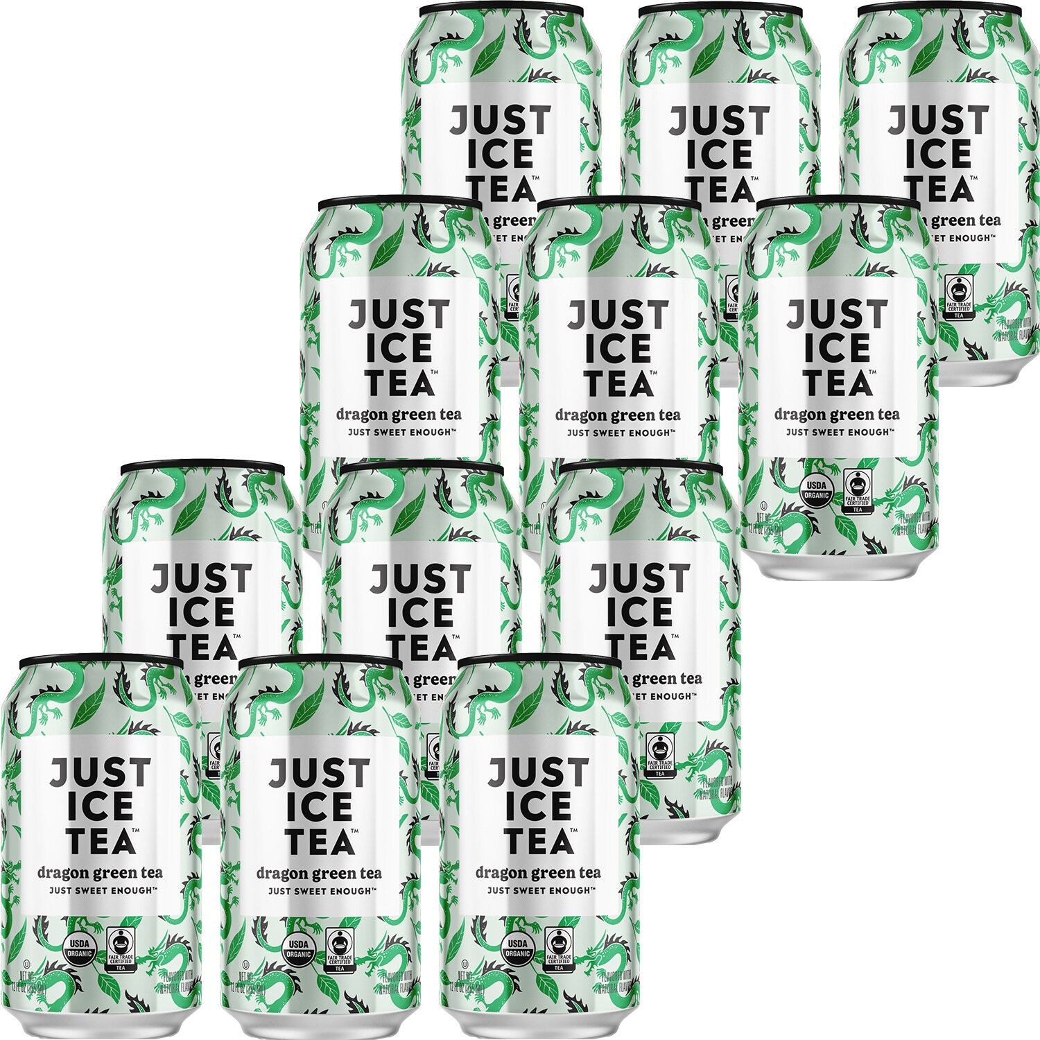 Just Ice Tea Organic Dragon Green Tea, Case
