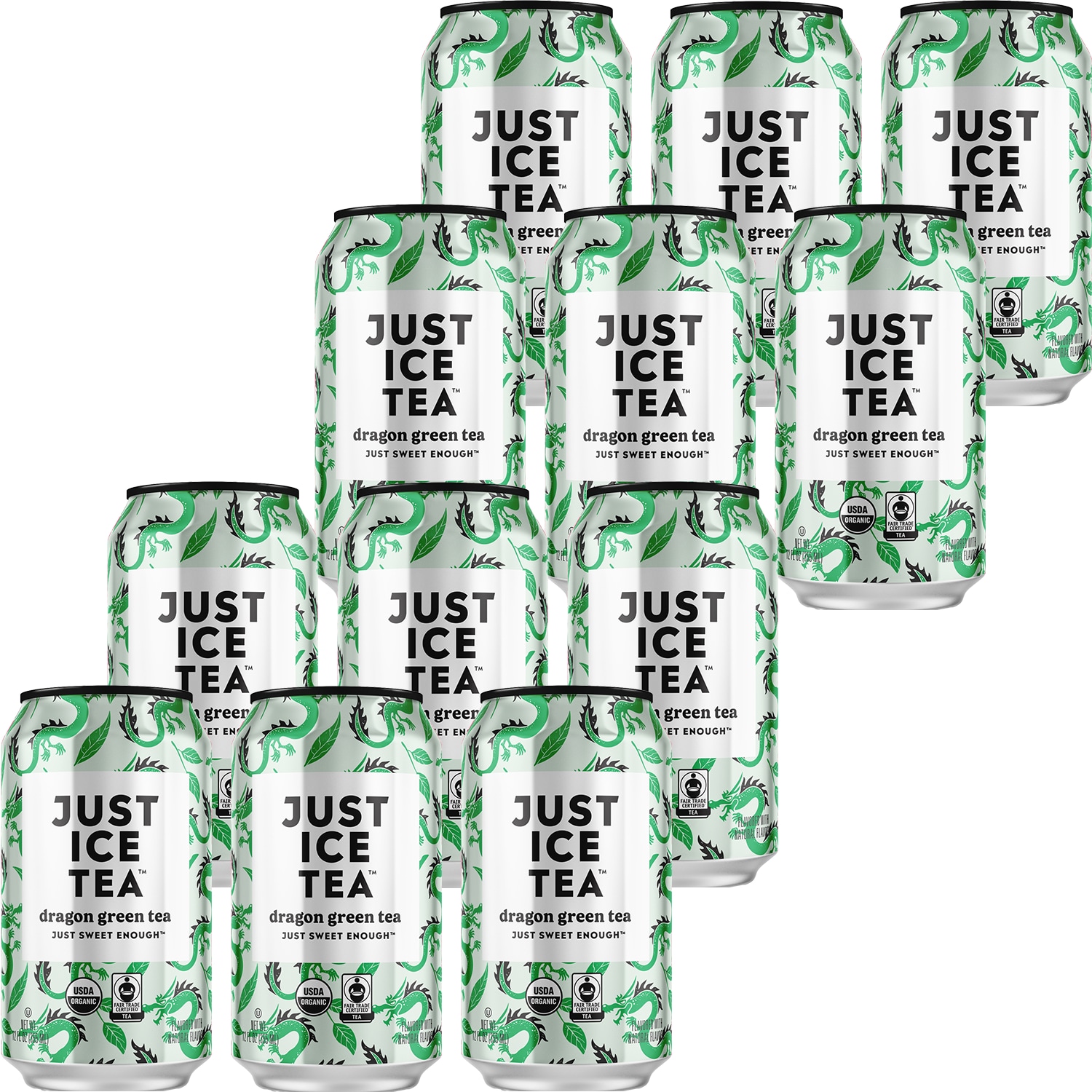Just Ice Tea Organic Dragon Green Tea, Case