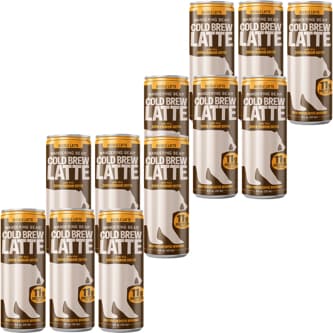Wandering Bear High-Protein Cold Brew Latte Double Latte, Case