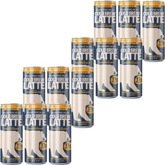 Wandering Bear High-Protein Cold Brew Latte Vanilla Latte, Case