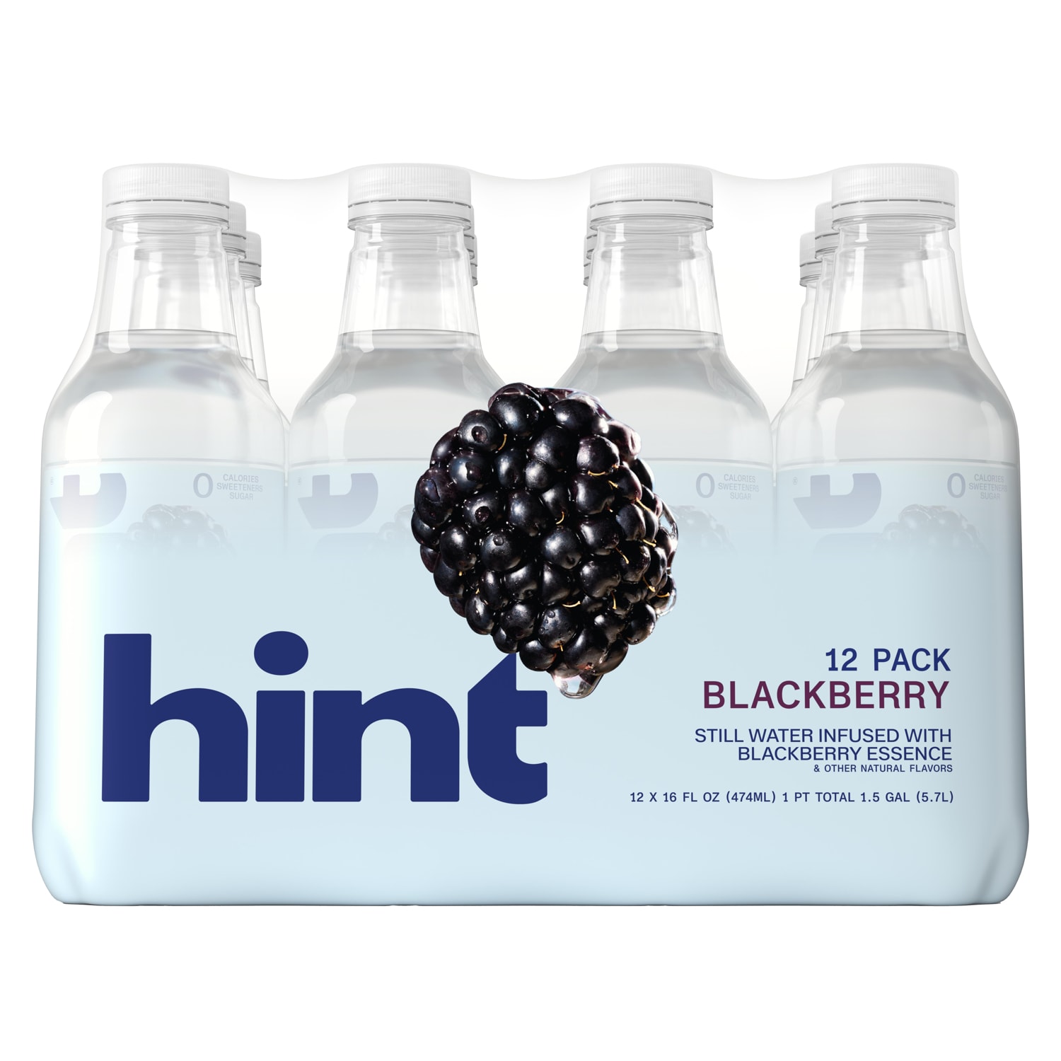 Hint Still Water, Blackberry, Plastic Bottles