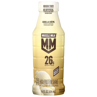 Muscle Milk Protein Nutrition Shake, Vanilla Crème, Plastic Bottle