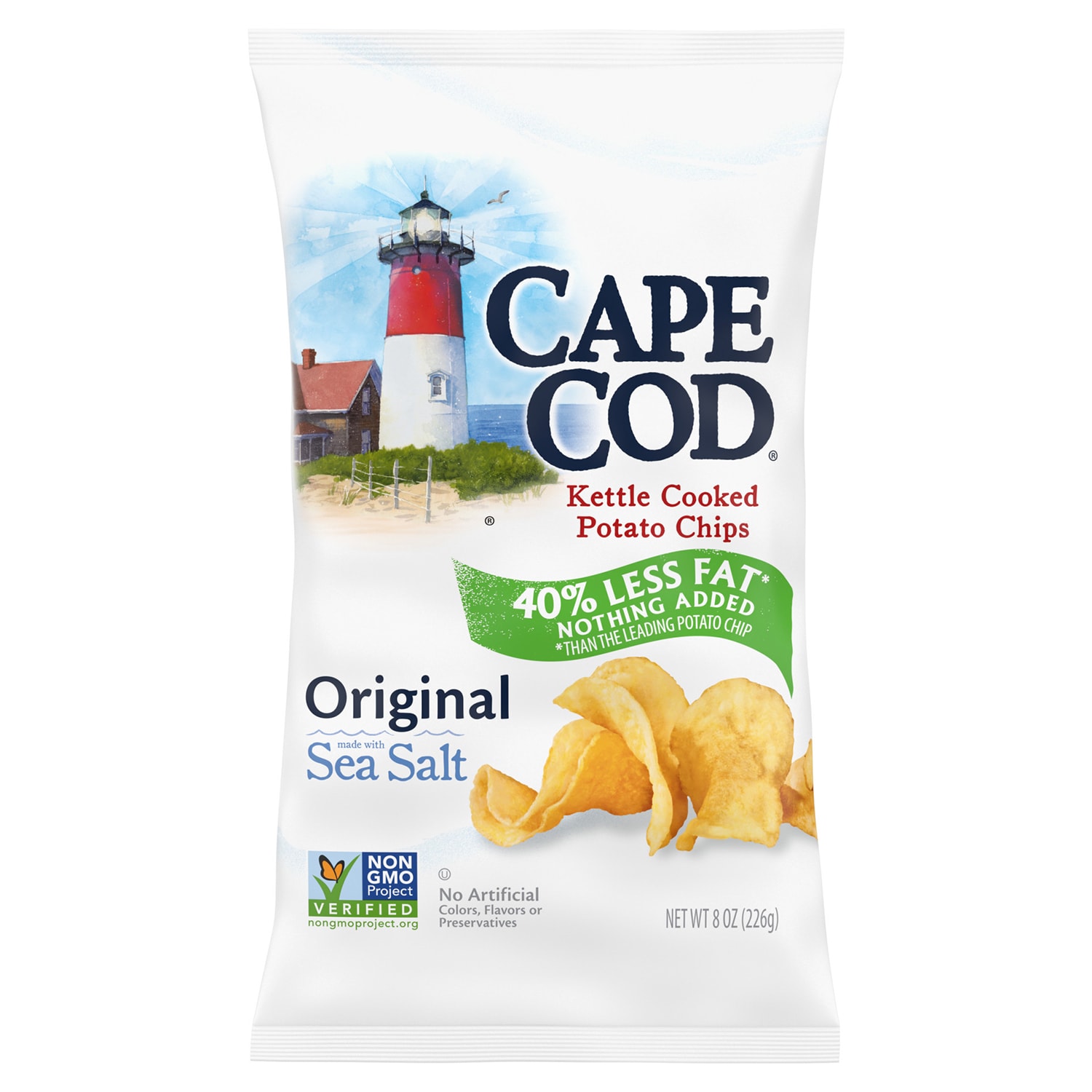 Cape Cod 40% Reduced Fat Kettle Cooked Potato Chips, Original
