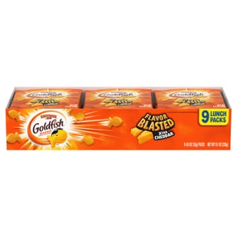 Pepperidge Farm Flavor Blasted Goldfish Crackers Multi-Packs, Extra Cheddar