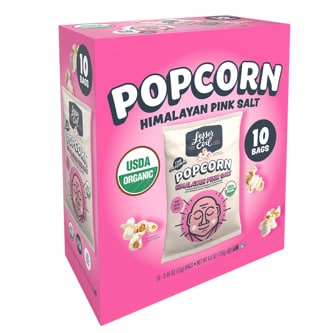 LesserEvil Organic Popcorn Snack Packs, Himalayan Pink Salt