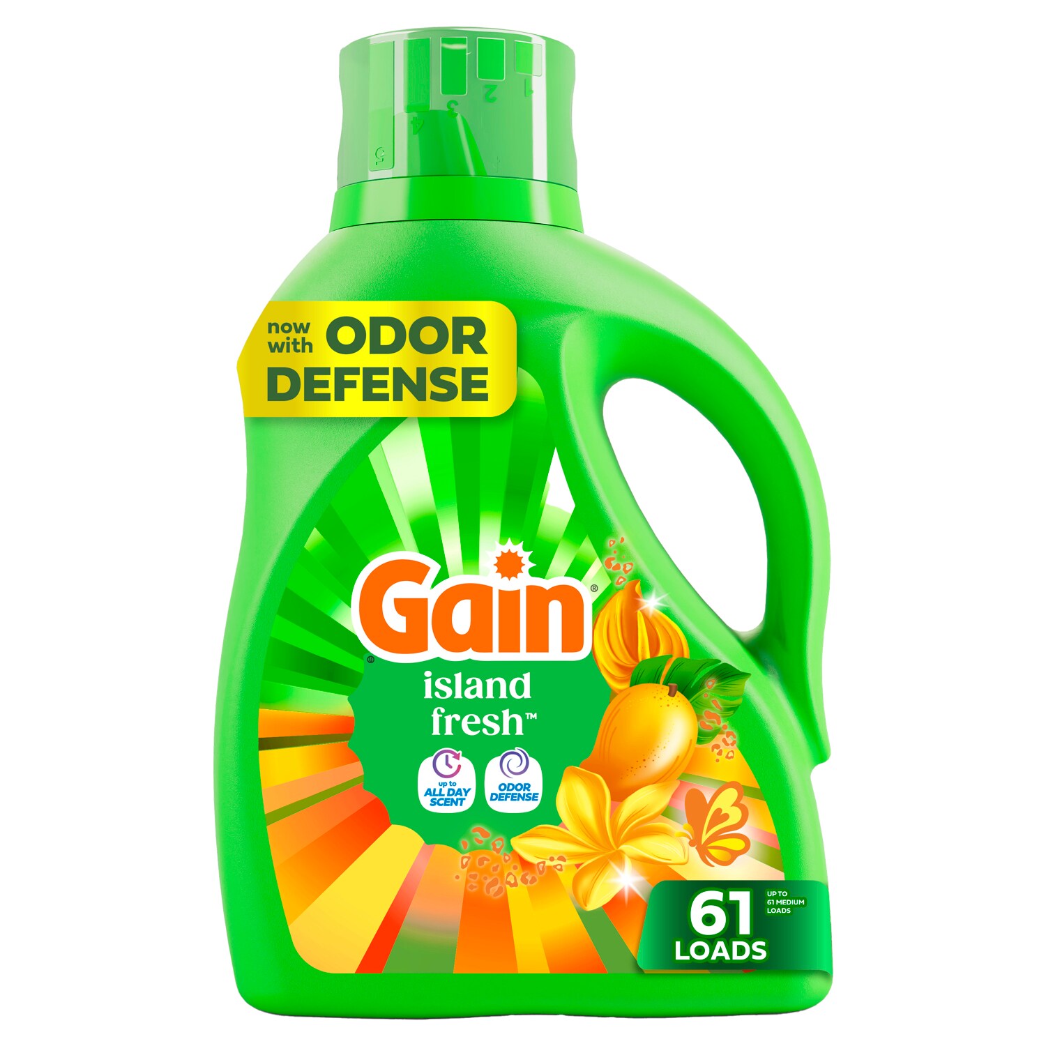 Gain + Aroma Boost Liquid Laundry Detergent, Island Fresh
