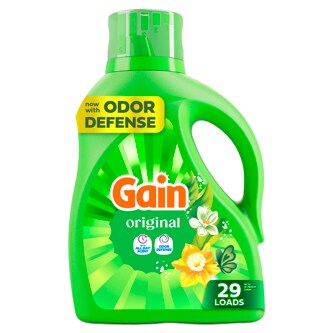 Gain + Aroma Boost Liquid Laundry Detergent with Odor Defense, Original Scent
