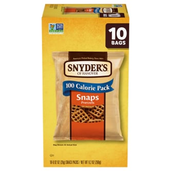 Snyder's of Hanover 100-Calorie Pretzel Packs, Snaps