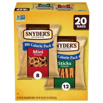 Snyder's of Hanover 100-Calorie Pretzel Packs, Mini & Sticks