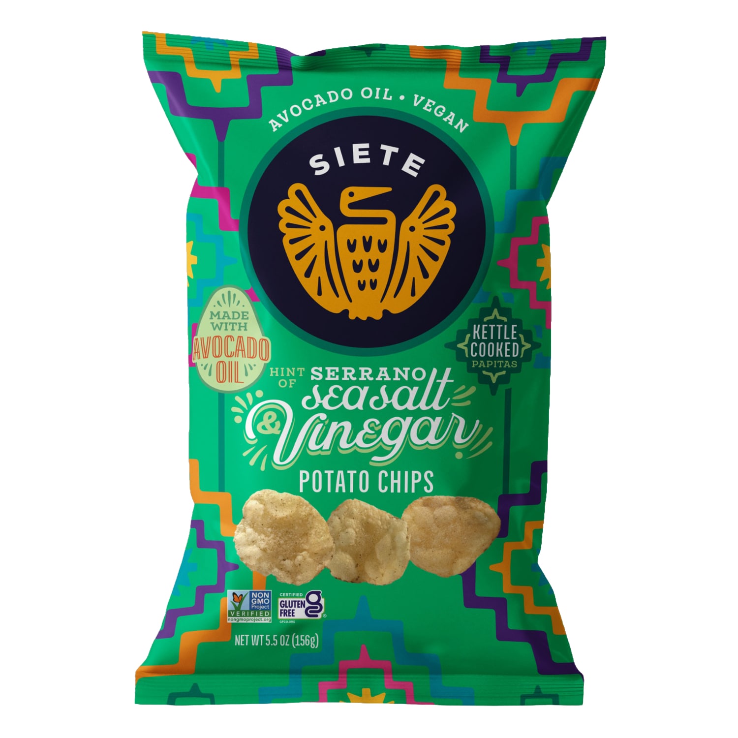 Siete Potato Chips, Serrano Sea Salt & Vinegar