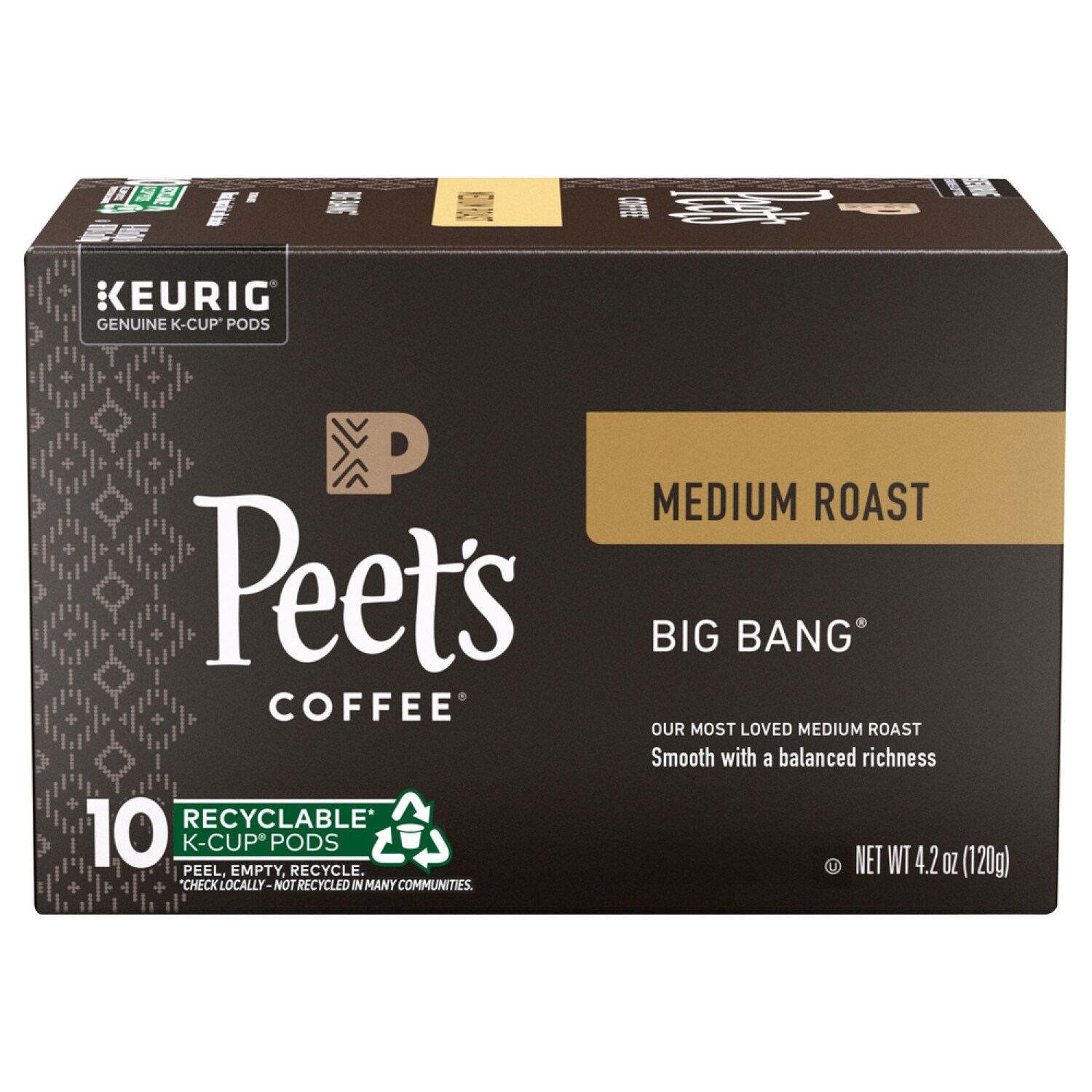 Peet's Coffee Medium Roast Coffee, Big Bang, K-Cups
