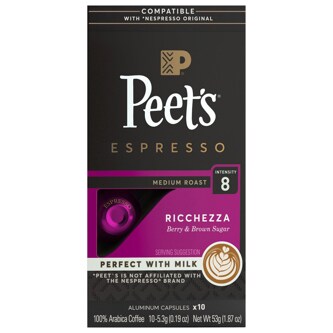 Peet's Coffee Medium Roast Espresso Capsules, Ricchezza