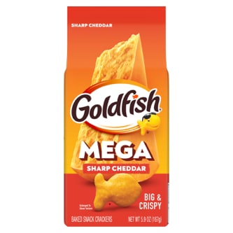 Pepperidge Farm Goldfish Mega Bites Crackers, Sharp Cheddar