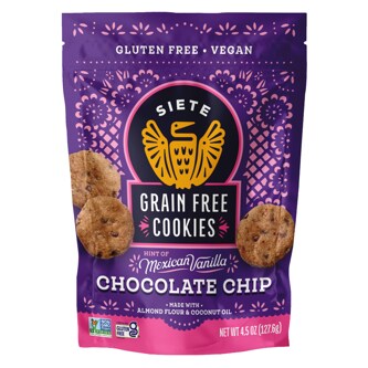 Siete Grain Free Cookies, Mexican Vanilla Chocolate Chip