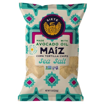 Siete Maiz Totopos Corn Tortilla Chips, Sea Salt