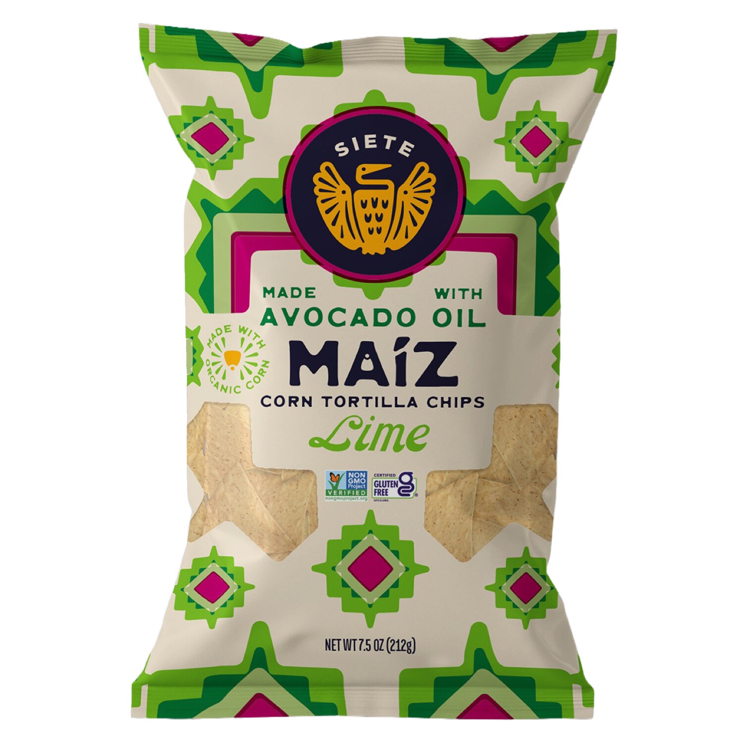 Siete Maiz Totopos Corn Tortilla Chips, Lime