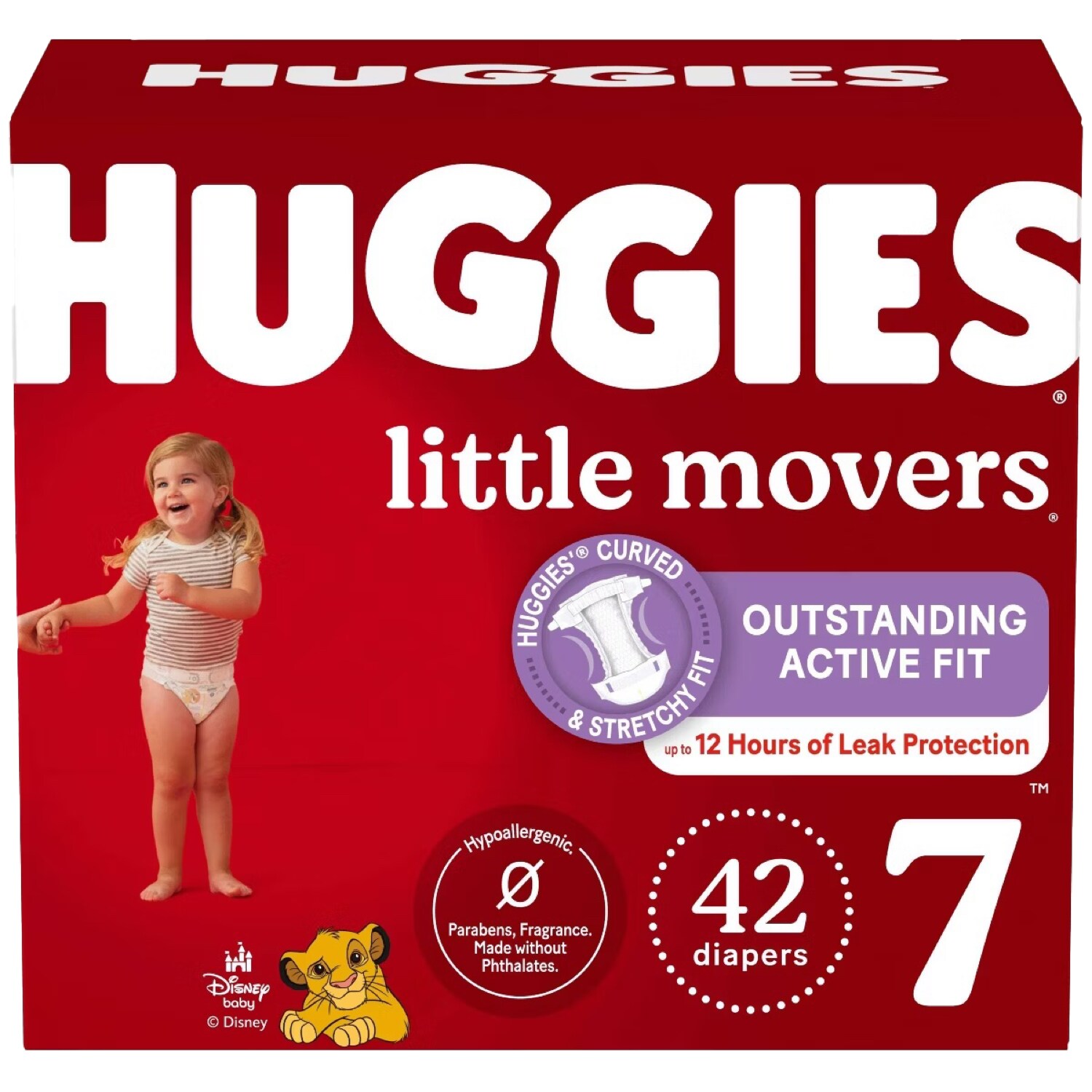 Huggies Little Movers Diapers, Size 7