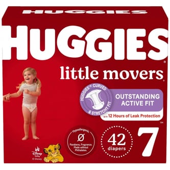 Huggies Little Movers Diapers, Size 7