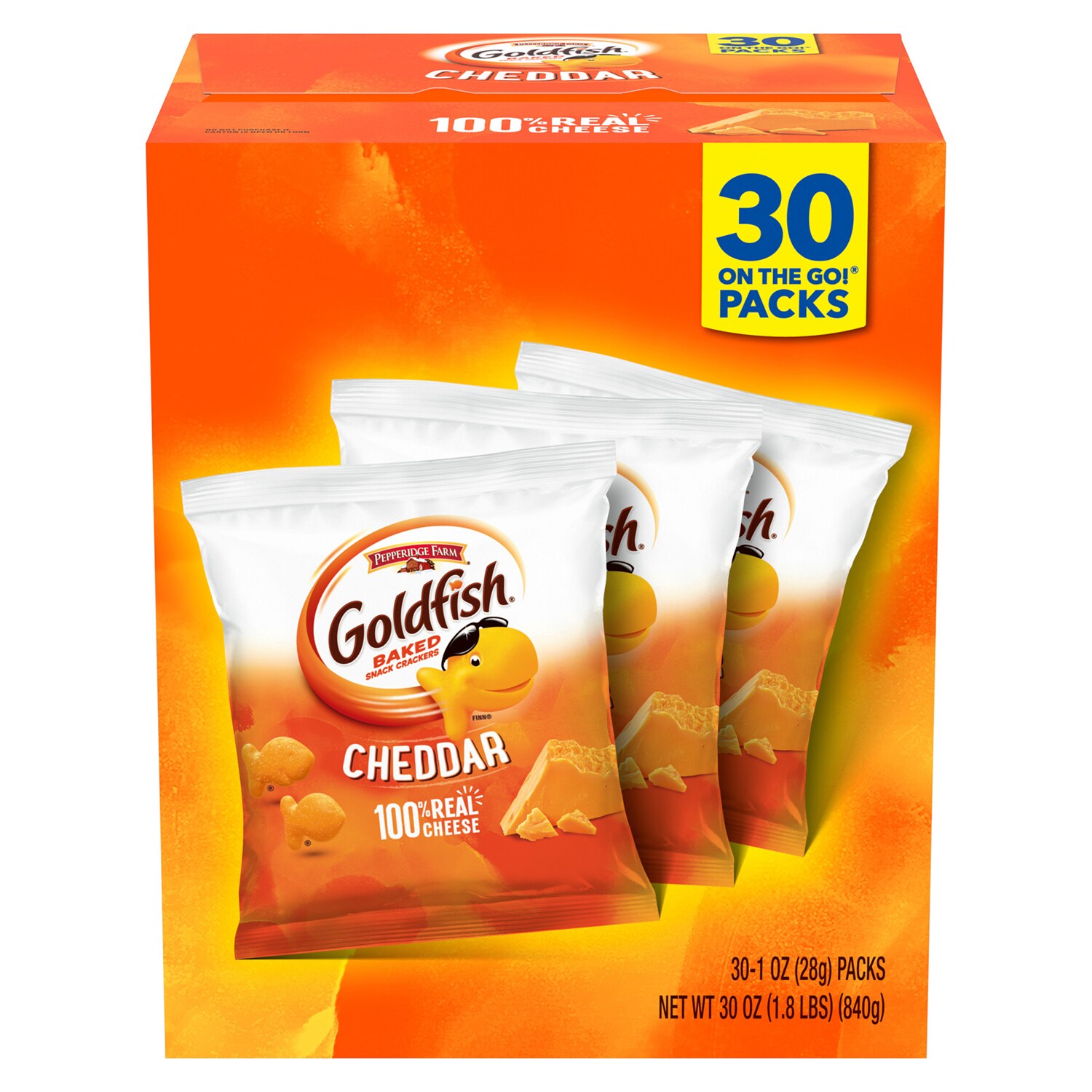 Goldfish Crackers Multi-Packs, Cheddar Cheese