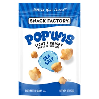 Snack Factory Pop 'ums Pretzel Snacks, Sea Salt