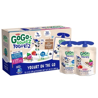 Gogo Squeez Low Fat Yogurtz, Variety Pack, Blueberry & Berry
