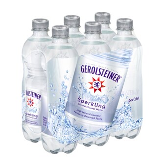 Gerolsteiner Sparkling Natural Mineral Water, Plastic Bottle