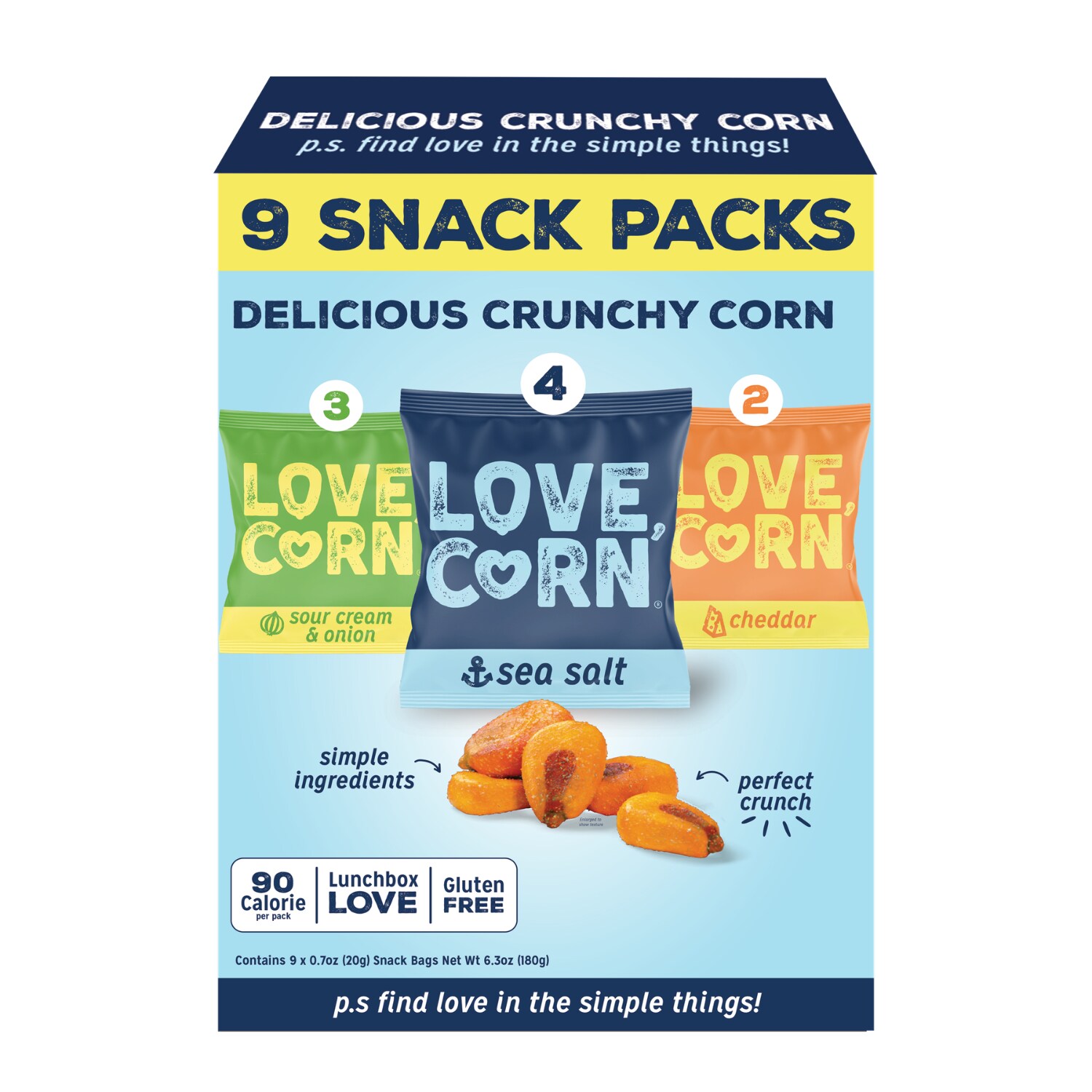 Love Corn Crunchy Corn, Variety Pack