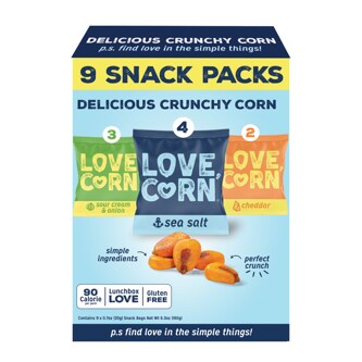 Love Corn Crunchy Corn, Variety Pack
