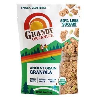 Grandy Organics Organic Granola, Snack Clusters, Ancient Grain