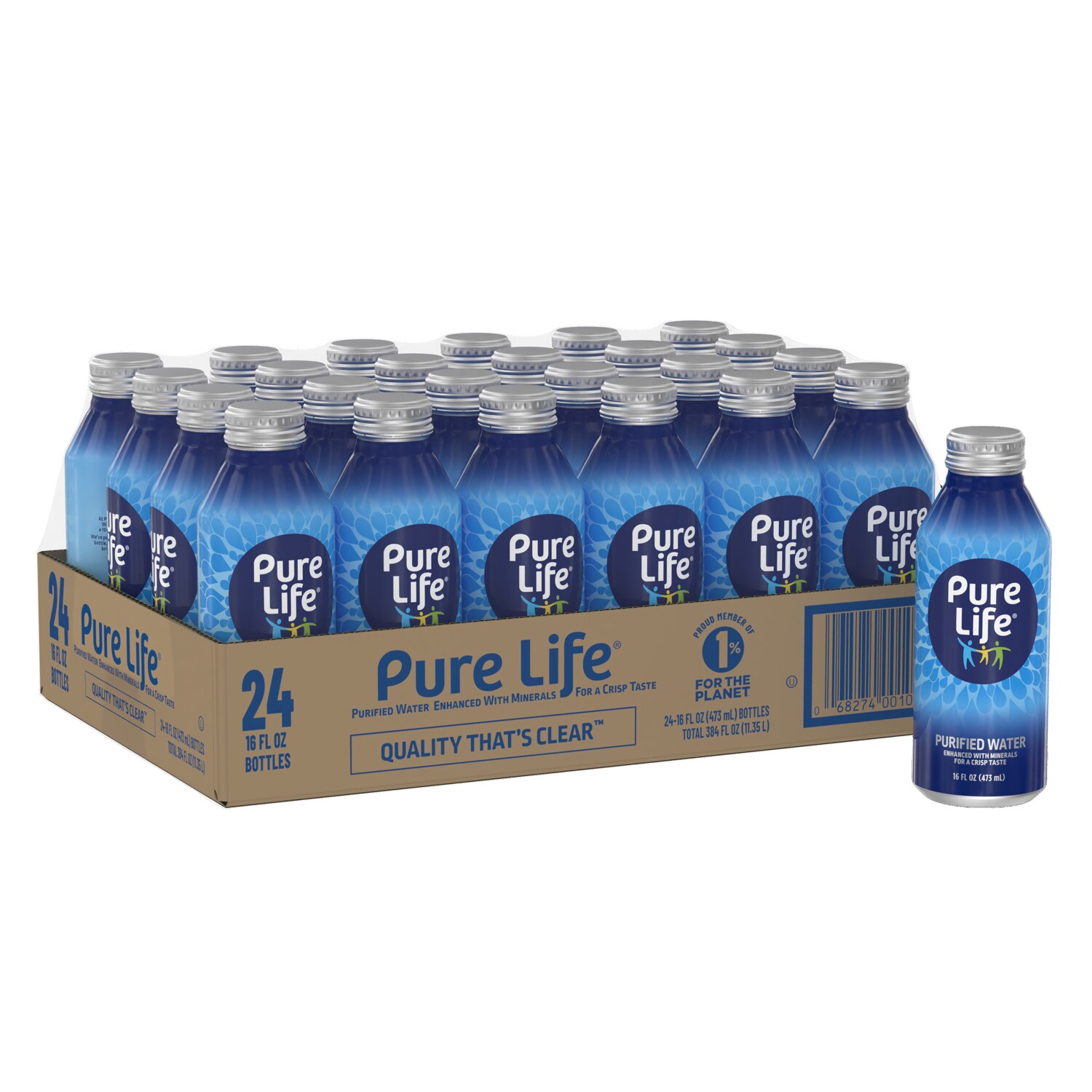 Pure Life Purified Water, Aluminum Bottles