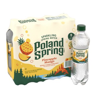 Poland Spring Sparkling Water, Pineapple Mango, Plastic Bottles