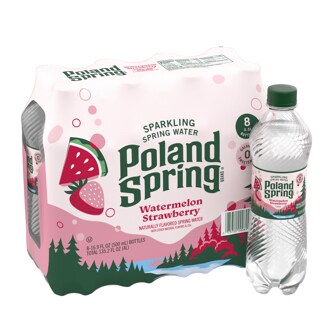 Poland Spring Sparkling Water, Watermelon Strawberry, Plastic Bottles