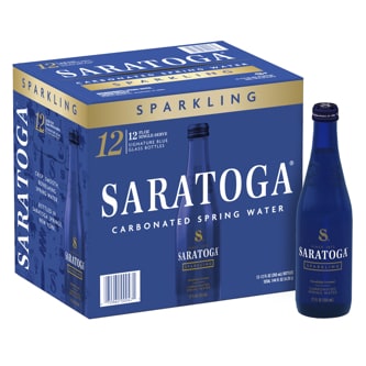 Saratoga Sparkling Spring Water, Glass Bottles