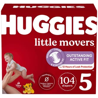 Huggies Little Movers Diapers, Size 5